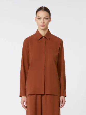 Camisa de lona de seda, terracota