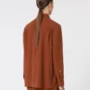 Camisa de lona de seda, terracota Camisa de lona de seda, terracota