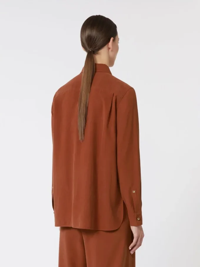 Camisa de lona de seda, terracota Camisa de lona de seda, terracota