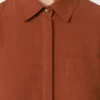 Camisa de lona de seda, terracota Camisa de lona de seda, terracota