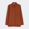 Camisa de lona de seda, terracota Camisa de lona de seda, terracota