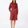 Bermudas largas de lona de lino, rojo ladrillo Bermudas largas de lona de lino, rojo ladrillo