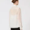 Camisa de organza de seda, blanca Camisa de organza de seda, blanca
