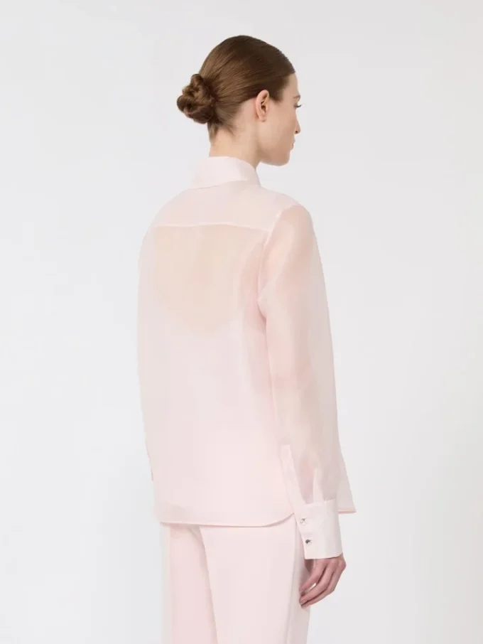 Camisa de organza de seda, rosa Camisa de organza de seda, rosa