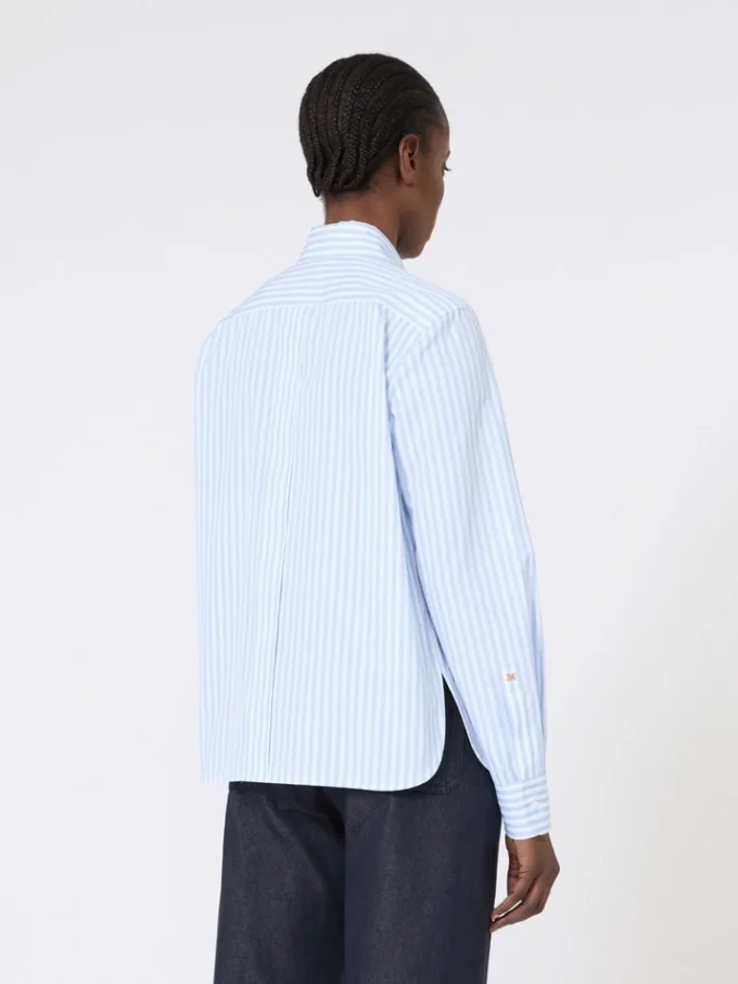 Camisa de popelín a rayas, azul claro Camisa de popelín a rayas, azul claro