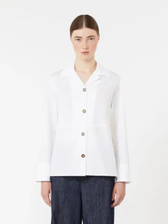 Camisa de popelín, blanca