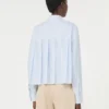 Camisa de popelín de algodón, azul claro Camisa de popelín de algodón, azul claro