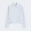 Camisa de popelín de algodón, azul claro Camisa de popelín de algodón, azul claro