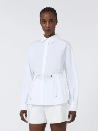 Camisa de popelín de algodón, blanco óptico