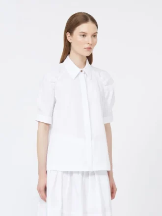 Camisa de popelín de algodón, blanco óptico