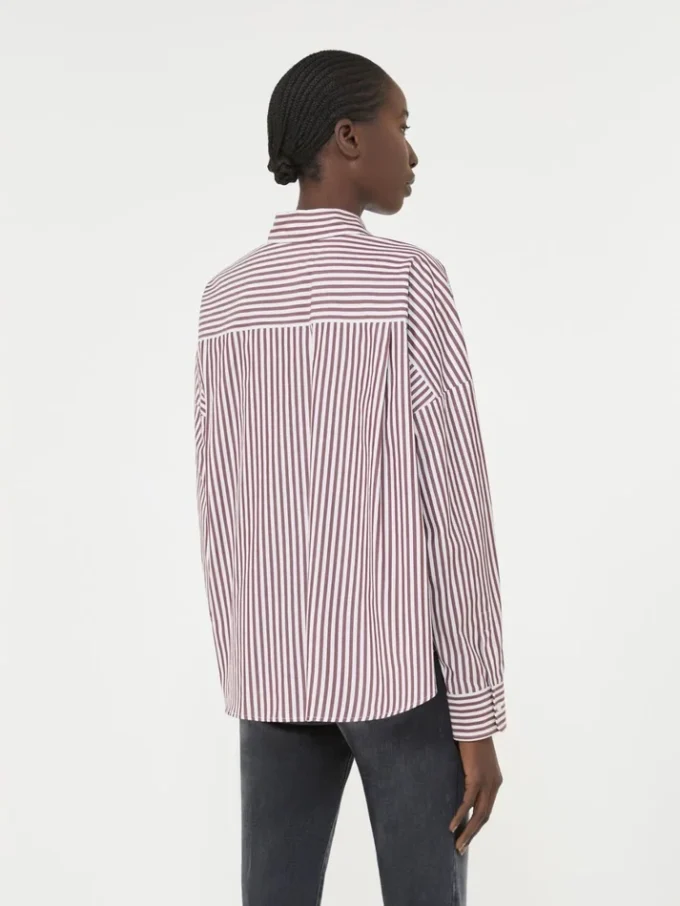 Camisa oversize de algodón, color burdeos Camisa oversize de algodón, color burdeos