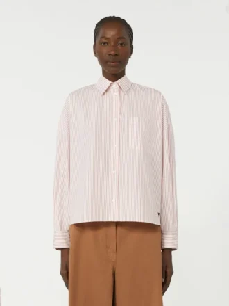 Camisa oversize de algodón, rosa