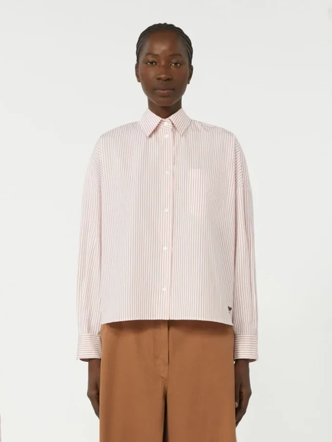 Camisa oversize de algodón, rosa Camisa oversize de algodón, rosa