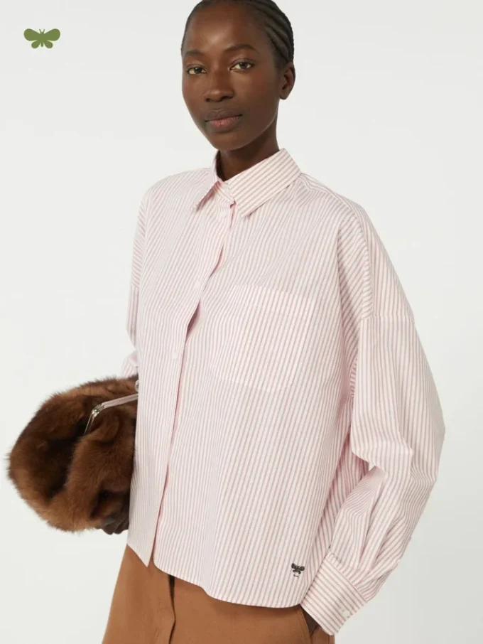 Camisa oversize de algodón, rosa Camisa oversize de algodón, rosa