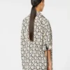Camisa oversize de popelín estampada, color beige Camisa oversize de popelín estampada, color beige