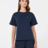 Camiseta básica de algodón, azul marino Camiseta básica de algodón, azul marino