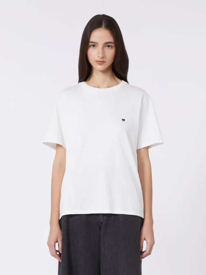 Camiseta básica de algodón, blanco óptico Camiseta básica de algodón, blanco óptico