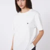 Camiseta básica de algodón, blanco óptico Camiseta básica de algodón, blanco óptico