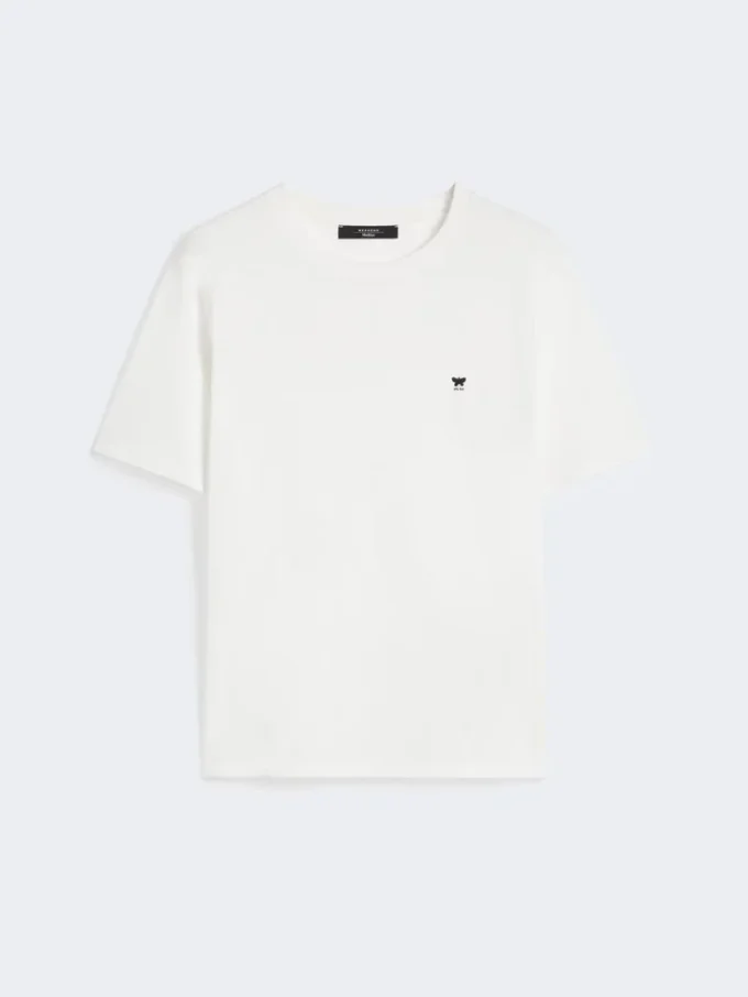 Camiseta básica de algodón, blanco óptico Camiseta básica de algodón, blanco óptico