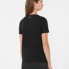 Camiseta básica de jersey de algodón, negra Camiseta básica de jersey de algodón, negra