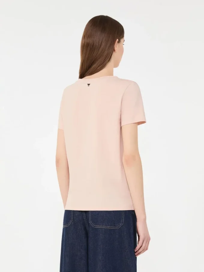 Camiseta básica de jersey de algodón, rosa Camiseta básica de jersey de algodón, rosa