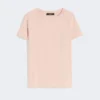 Camiseta básica de jersey de algodón, rosa Camiseta básica de jersey de algodón, rosa
