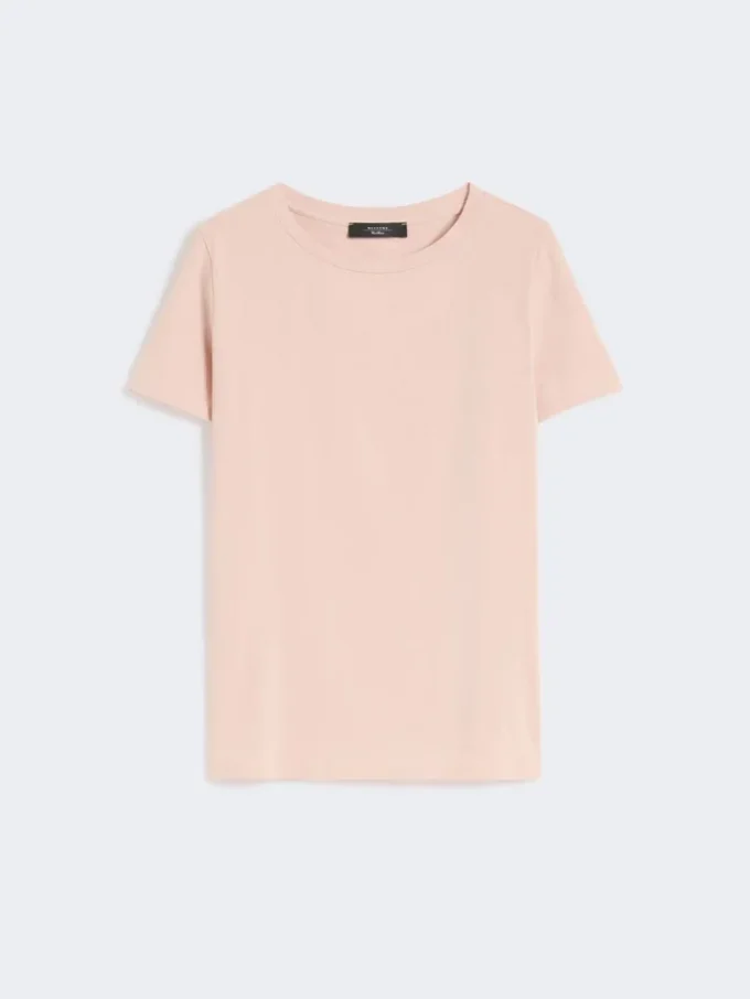 Camiseta básica de jersey de algodón, rosa Camiseta básica de jersey de algodón, rosa