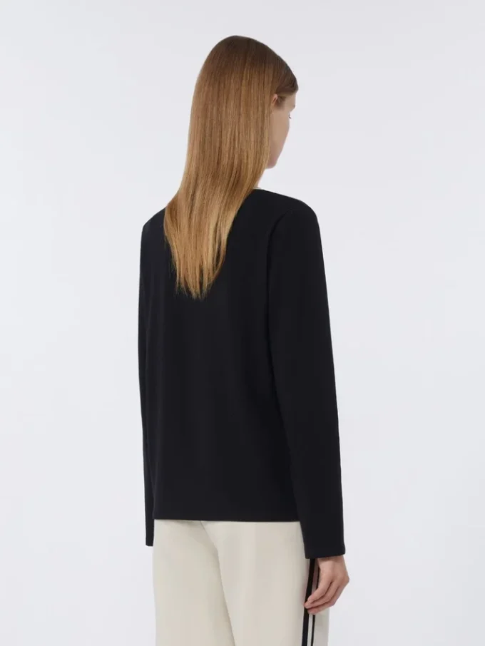 Camiseta básica de jersey, negra