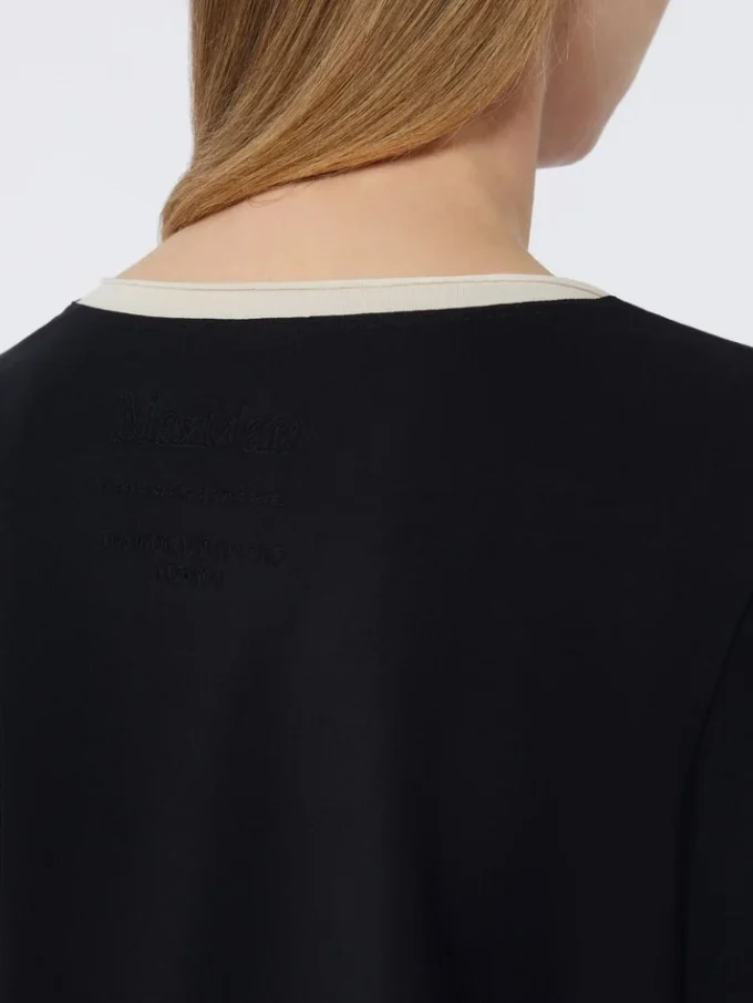 Camiseta básica de jersey, negra