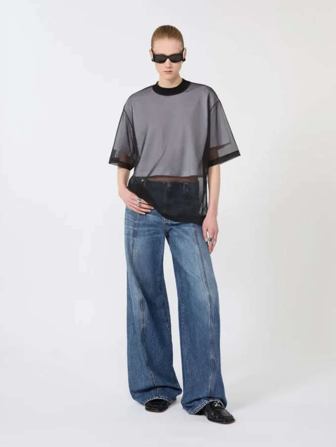 Camiseta con capa de algodón, blanco óptico Camiseta con capa de algodón, blanco óptico
