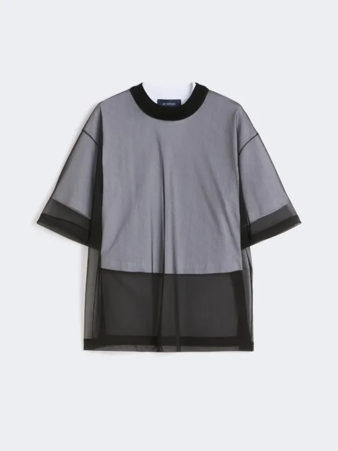 Camiseta con capa de algodón, blanco óptico Camiseta con capa de algodón, blanco óptico