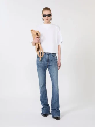 Camiseta de algodón, blanco óptico