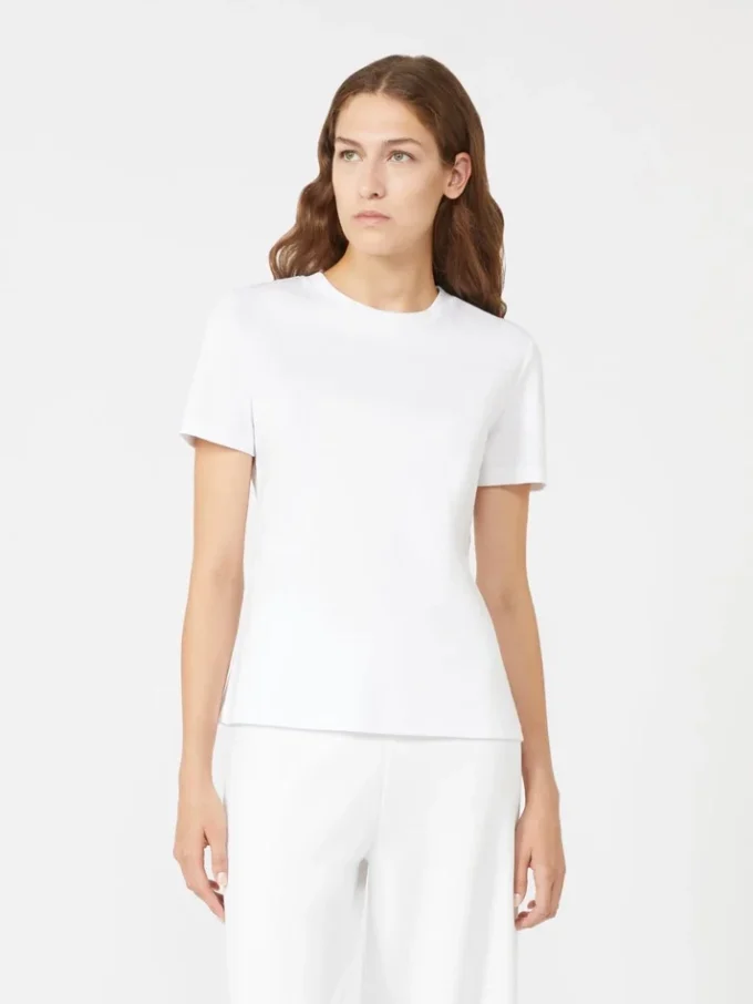 Camiseta de algodón, blanco óptico