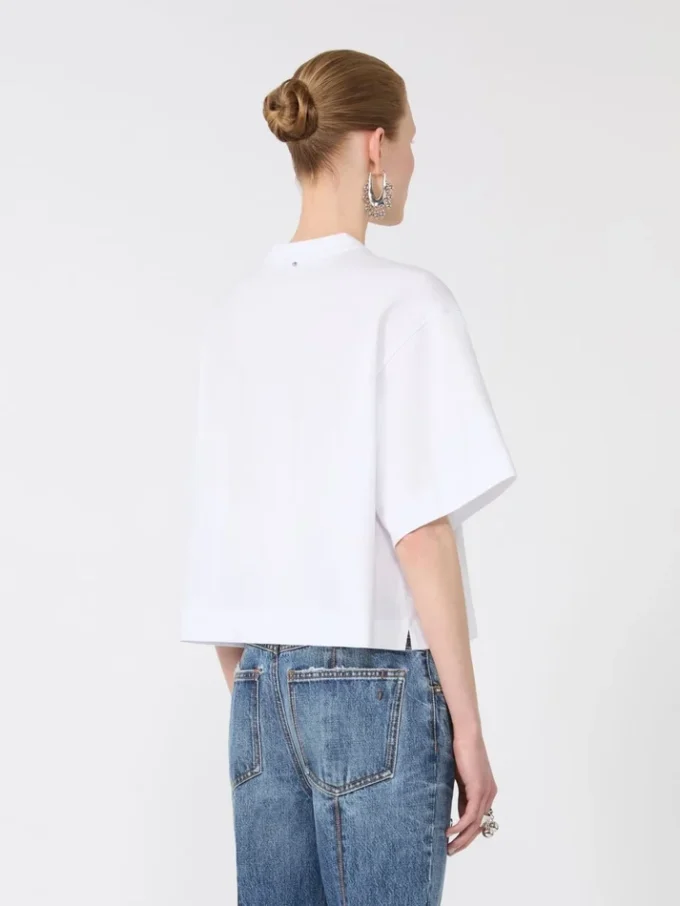 Camiseta de algodón, blanco óptico