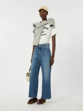 Camiseta de algodón con estampado gráfico, blanca
