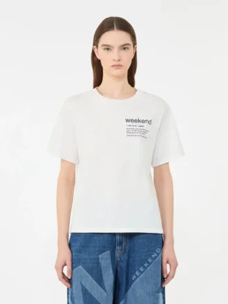 Camiseta de algodón con estampado gráfico, blanca