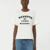 Camiseta de algodón con estampado gráfico, blanca