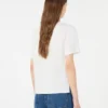 Camiseta de algodón con estampado gráfico, blanca