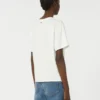 Camiseta de algodón con estampado gráfico, blanca