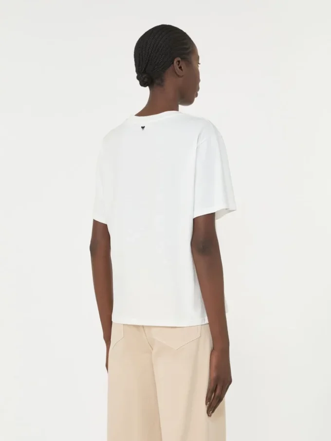 Camiseta de algodón con estampado gráfico, blanca