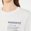 Camiseta de algodón con estampado gráfico, blanca
