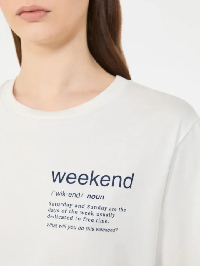 Camiseta de algodón con estampado gráfico, blanca