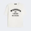 Camiseta de algodón con estampado gráfico, blanca