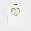 Camiseta de algodón con estampado gráfico, blanca