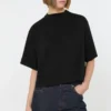Camiseta de algodón, negra