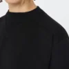 Camiseta de algodón, negra
