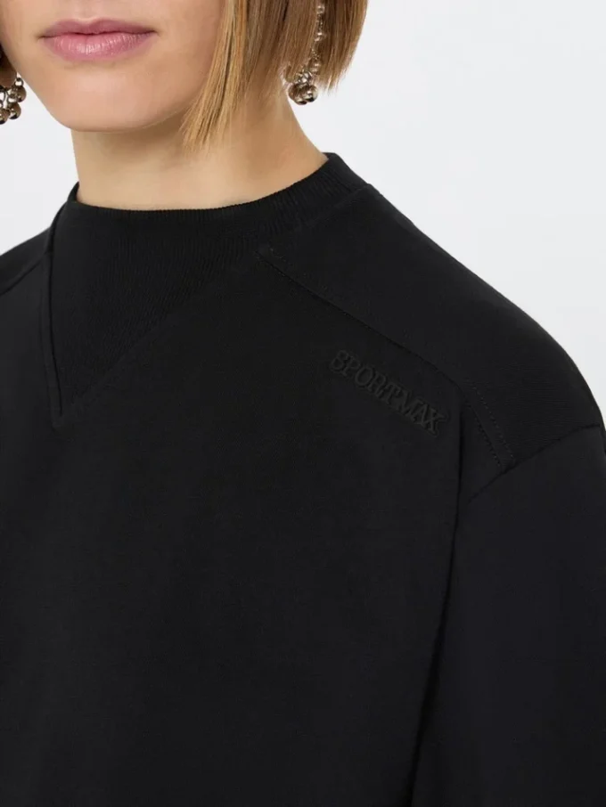 Camiseta de algodón, negra