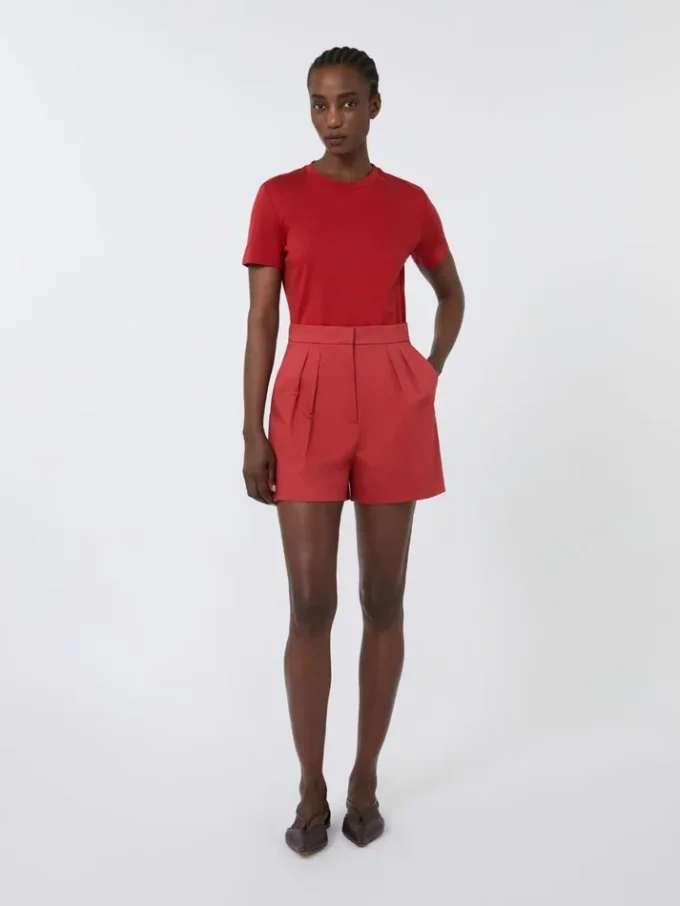 Camiseta de algodón, roja