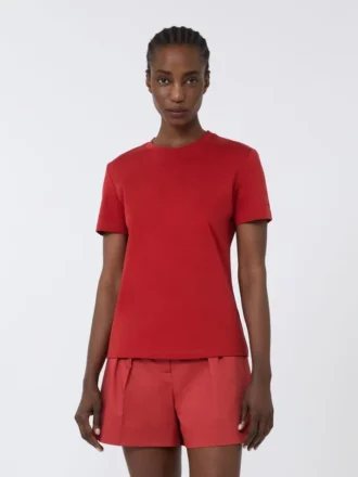 Camiseta de algodón, roja