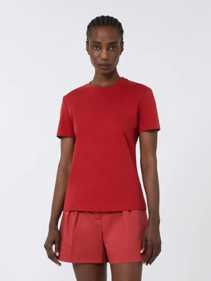 Camiseta de algodón, roja